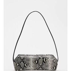 Stylish Black and Gray Snake Print Women's Bag